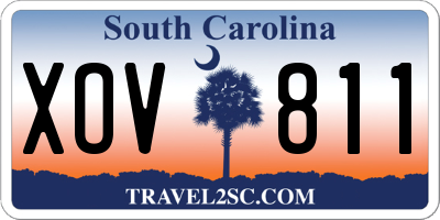 SC license plate XOV811