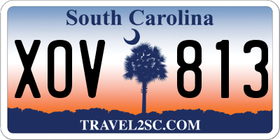 SC license plate XOV813