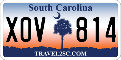 SC license plate XOV814
