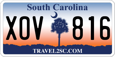 SC license plate XOV816