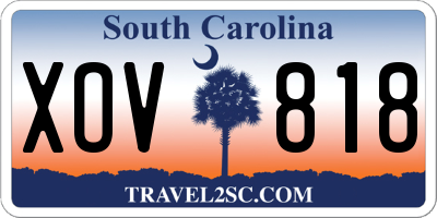 SC license plate XOV818