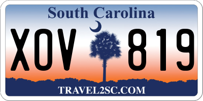 SC license plate XOV819