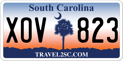 SC license plate XOV823