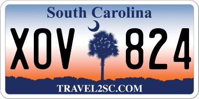 SC license plate XOV824