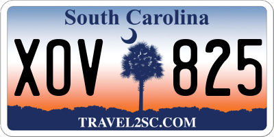 SC license plate XOV825