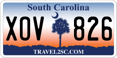 SC license plate XOV826