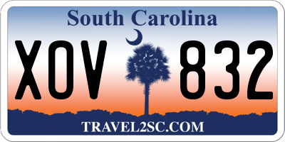 SC license plate XOV832