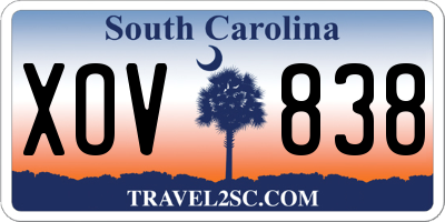 SC license plate XOV838