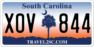 SC license plate XOV844