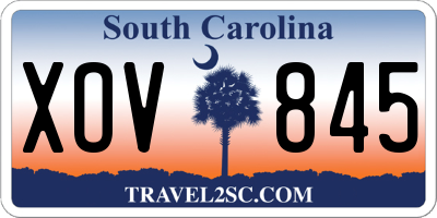 SC license plate XOV845