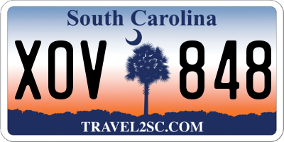 SC license plate XOV848