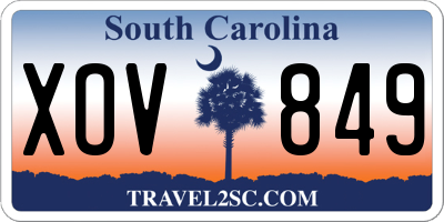 SC license plate XOV849