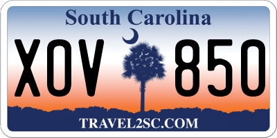 SC license plate XOV850
