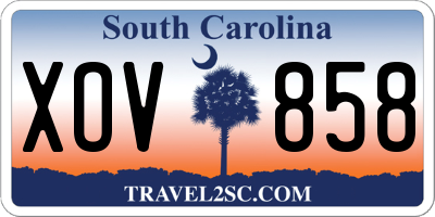SC license plate XOV858