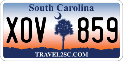 SC license plate XOV859