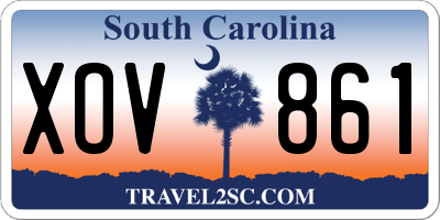 SC license plate XOV861