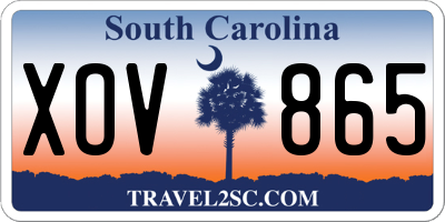 SC license plate XOV865