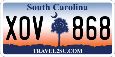 SC license plate XOV868