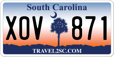 SC license plate XOV871