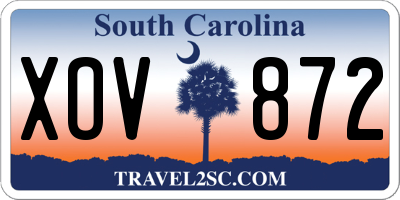 SC license plate XOV872