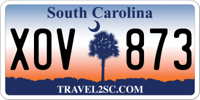 SC license plate XOV873