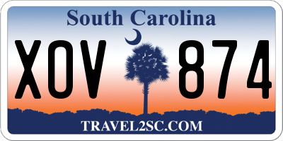 SC license plate XOV874