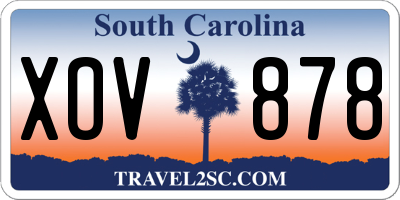 SC license plate XOV878
