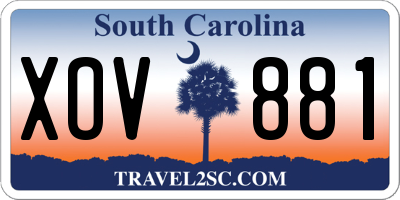 SC license plate XOV881