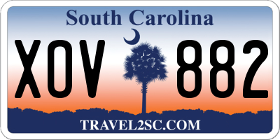 SC license plate XOV882