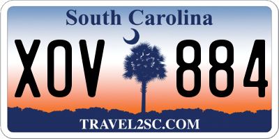 SC license plate XOV884