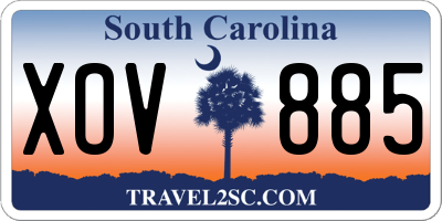 SC license plate XOV885