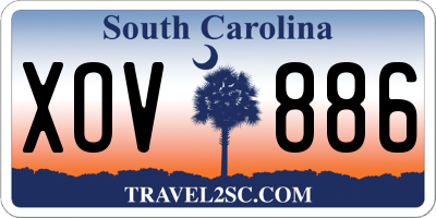 SC license plate XOV886