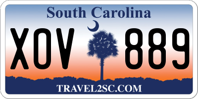 SC license plate XOV889