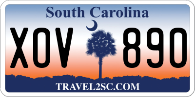 SC license plate XOV890