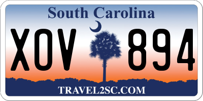 SC license plate XOV894