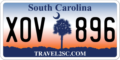 SC license plate XOV896