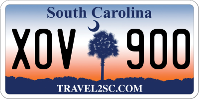 SC license plate XOV900