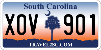 SC license plate XOV901