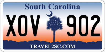 SC license plate XOV902
