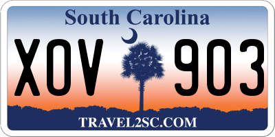 SC license plate XOV903