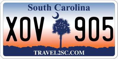 SC license plate XOV905