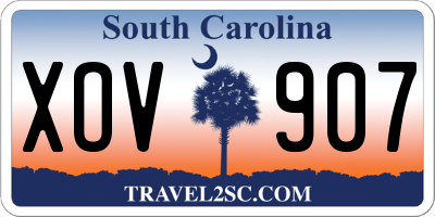 SC license plate XOV907