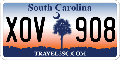 SC license plate XOV908