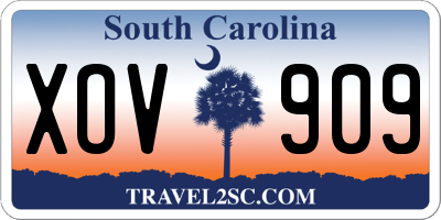 SC license plate XOV909