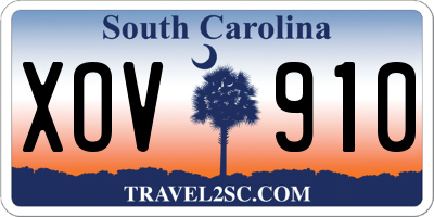 SC license plate XOV910