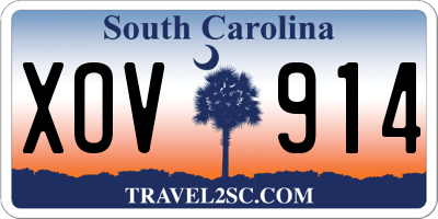 SC license plate XOV914
