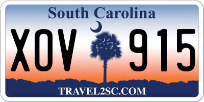 SC license plate XOV915