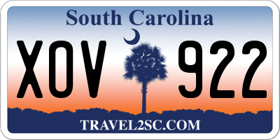SC license plate XOV922