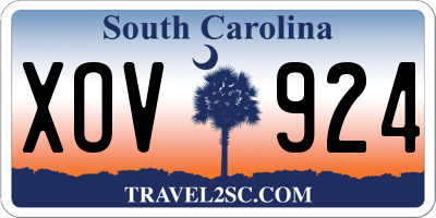 SC license plate XOV924