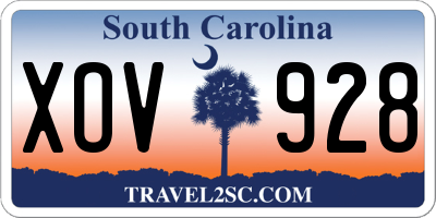 SC license plate XOV928